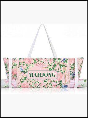 Floral Pink Tote Bag with Yoga Mat Carrier